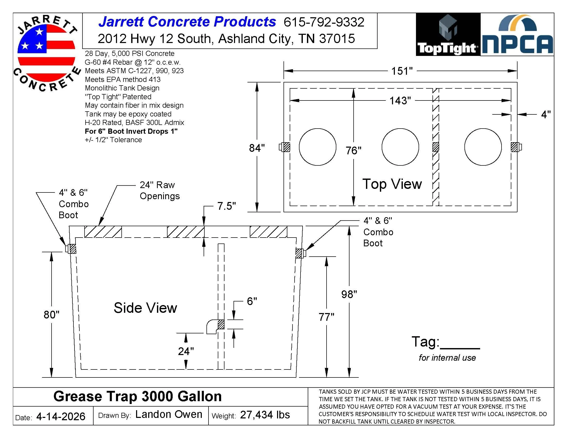 Grease Trap Tanks Specifications | Explore Our Grease Trap